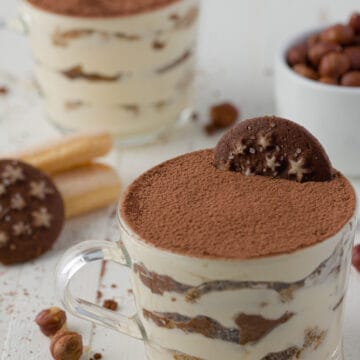 Creamy chocolate hazelnut dessert cups