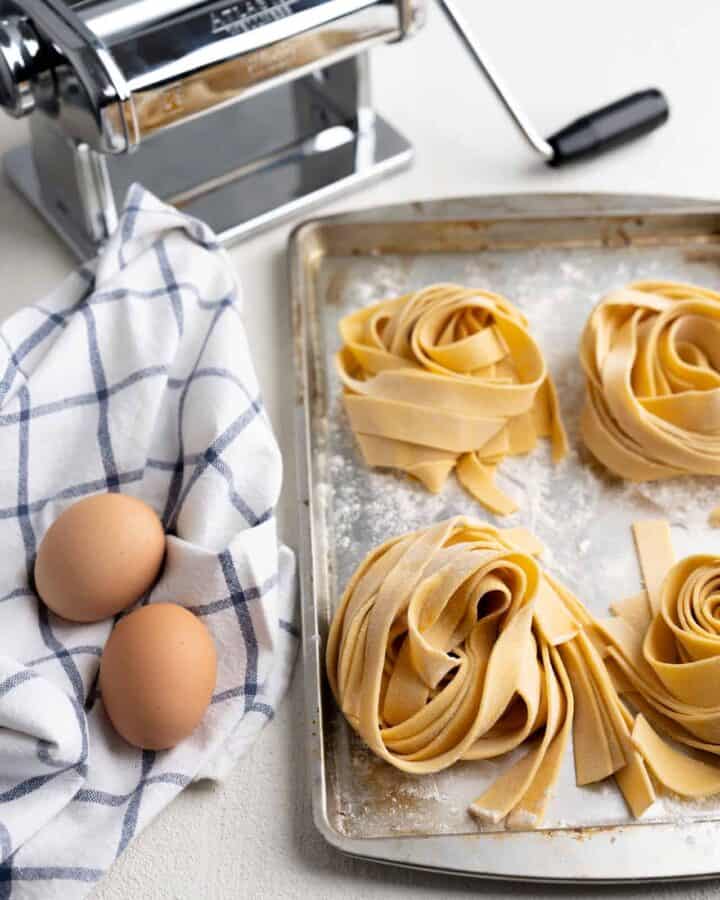 View of 2 Ingredient Homemade Pasta Recipe - A Fabulous Bite