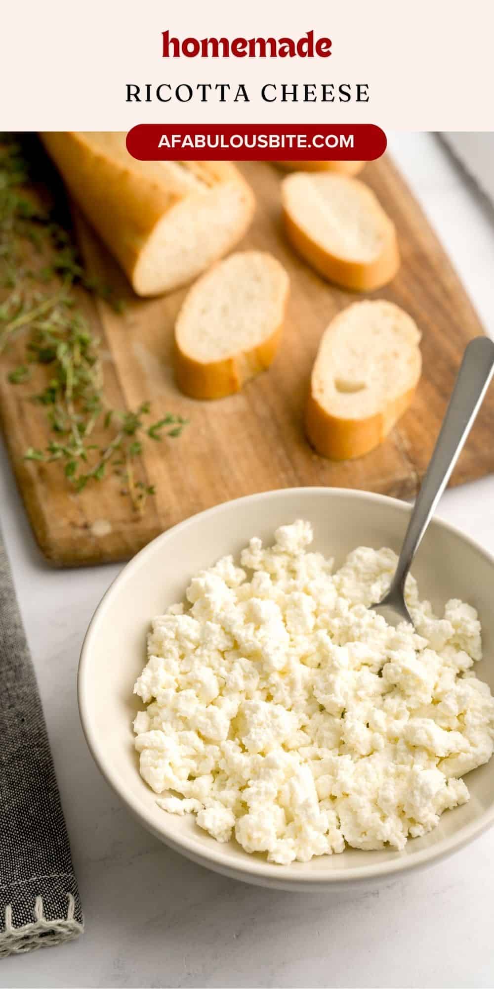 Homemade Ricotta Cheese - A Fabulous Bite