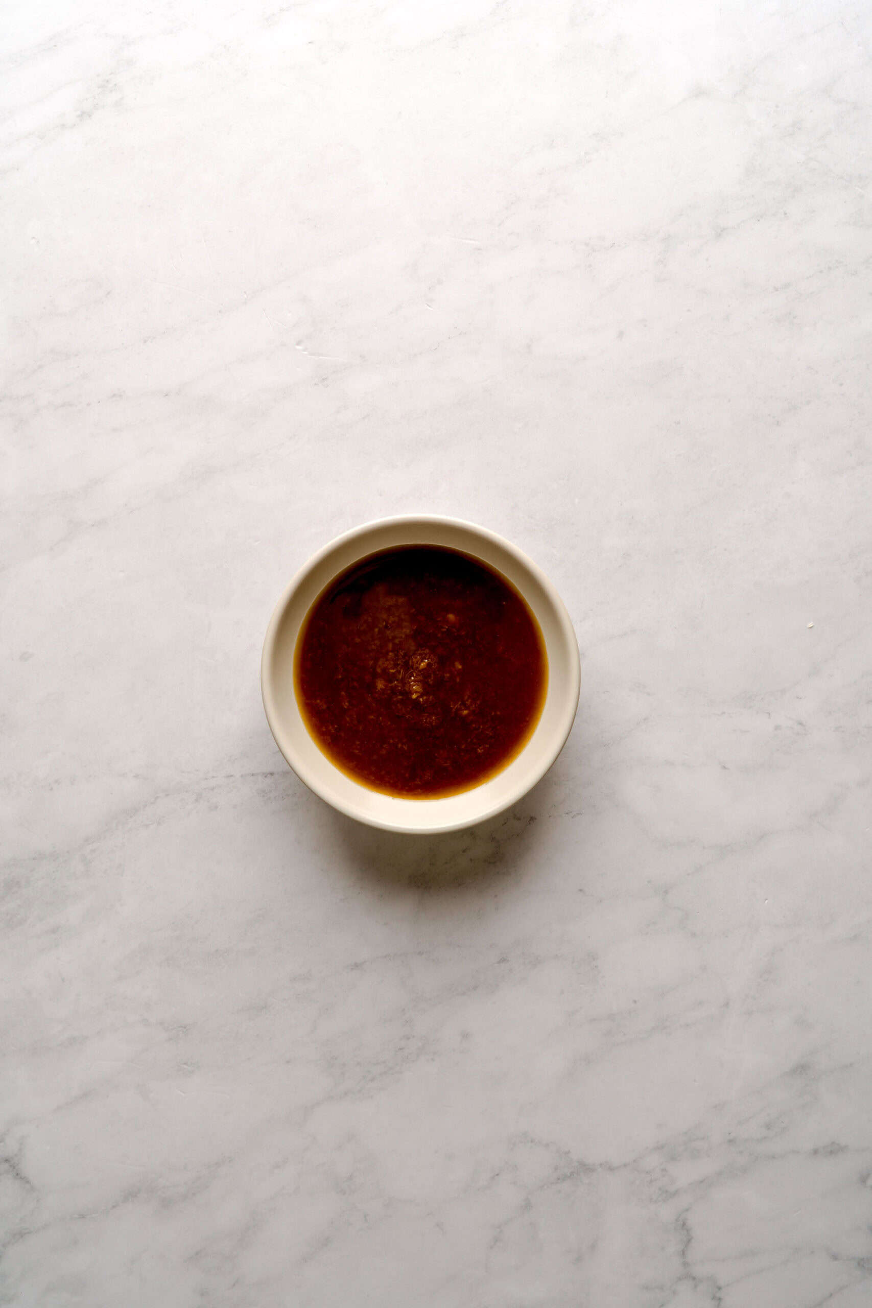 Homemade roasted garlic salad dressing.